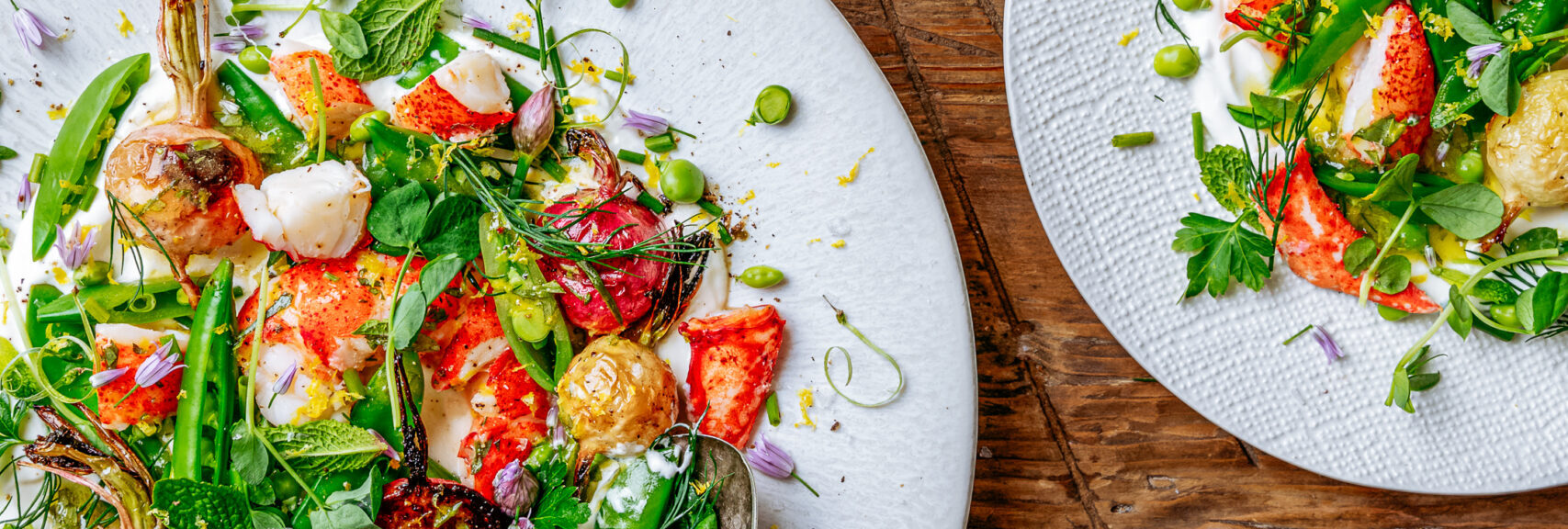 Maine Lobster Salad with Spring Peas, Radish and Tarragon Vinaigrette recipe image