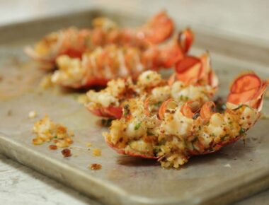 Baked Stuffed Maine Lobster Tails