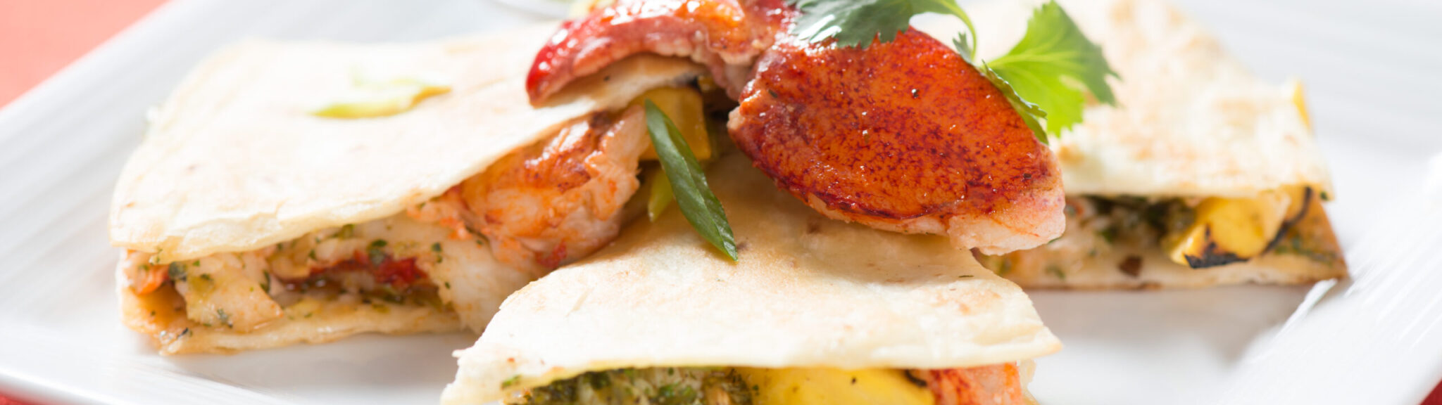 Maine Lobster and Mango Quesadilla with Tomatillo Salsa recipe image