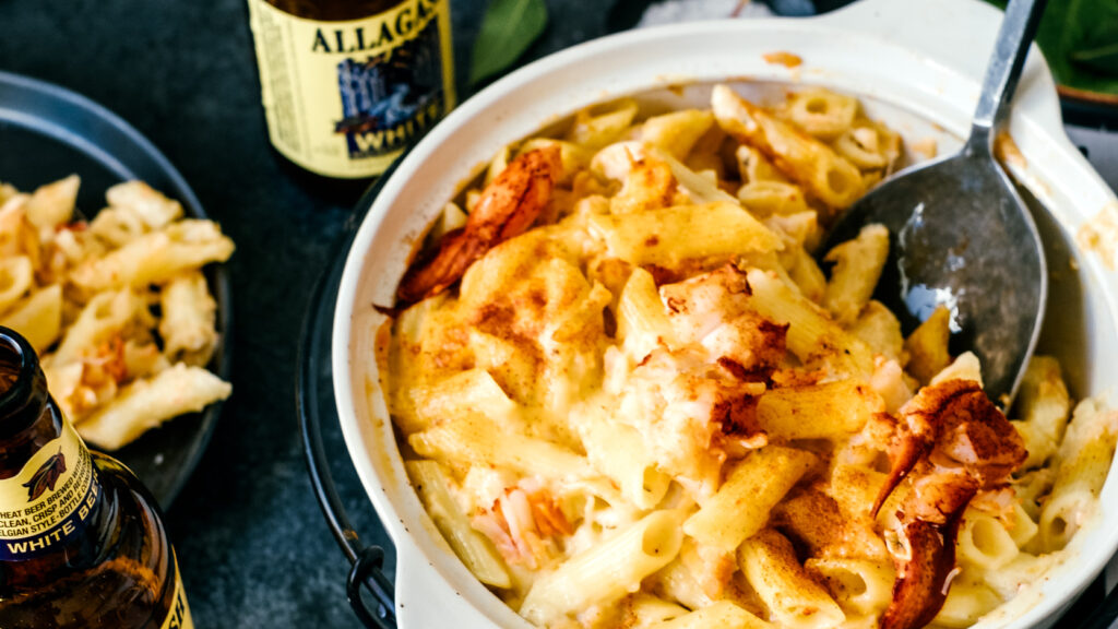 Maine Lobster Mac and Cheese with Allagash Pairing recipe image