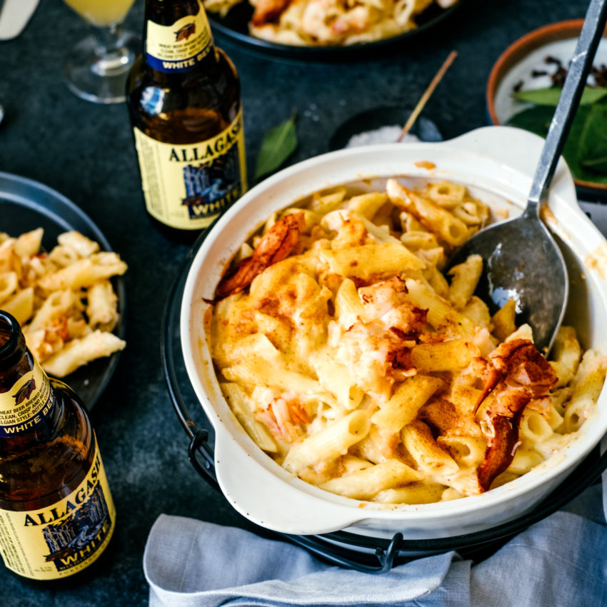 Maine Lobster Mac and Cheese with Allagash Pairing recipe image