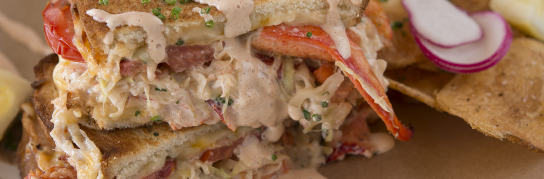 Maine Lobster Grilled Cheese with Everything Sauce recipe image