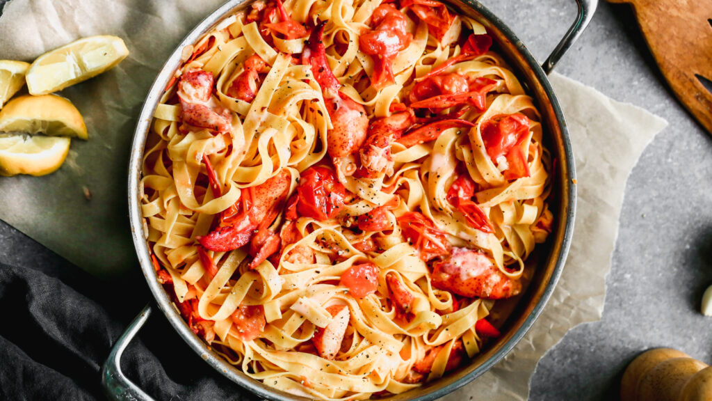 Burst Cherry Tomato and Lobster Tagliatelle recipe image