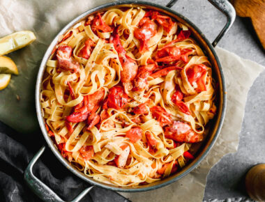 Burst Cherry Tomato and Lobster Tagliatelle