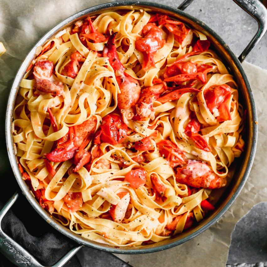 Burst Cherry Tomato and Lobster Tagliatelle recipe image