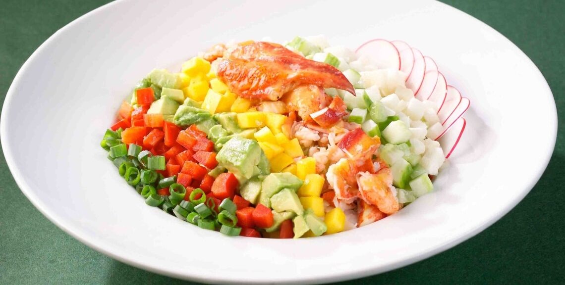 Chopped Vegetable and Maine Lobster Salad recipe image