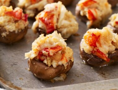 Crab and Maine Lobster Stuffed Mushrooms