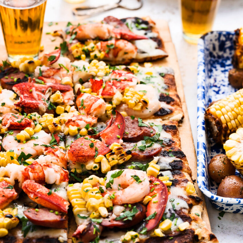 Grilled Maine Lobster Bake Pizza recipe image