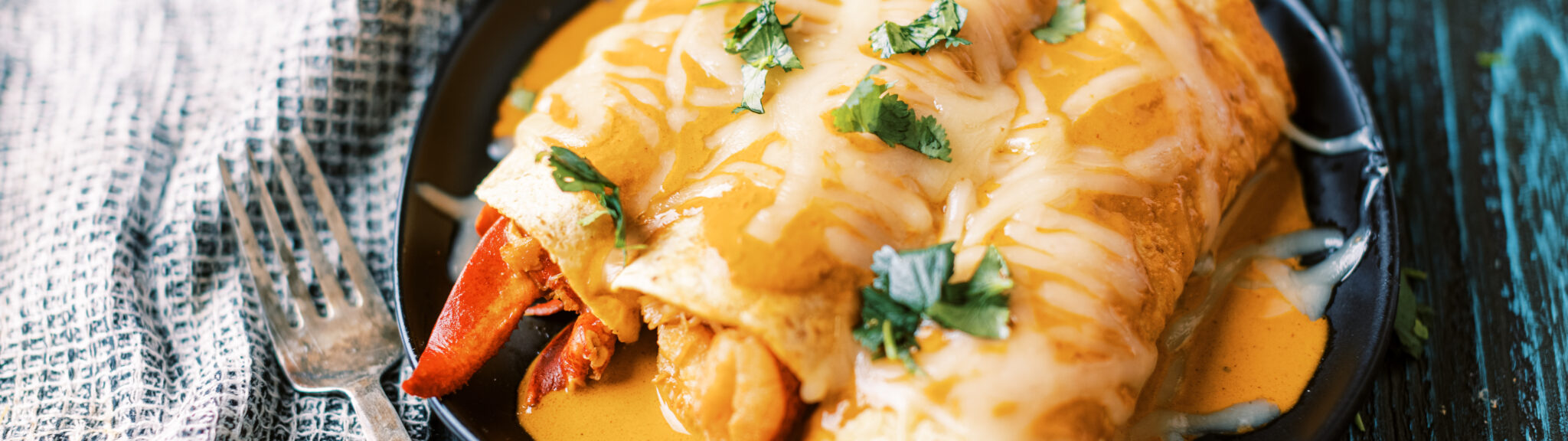 Chipotle Poblano Maine Lobster Enchiladas recipe image