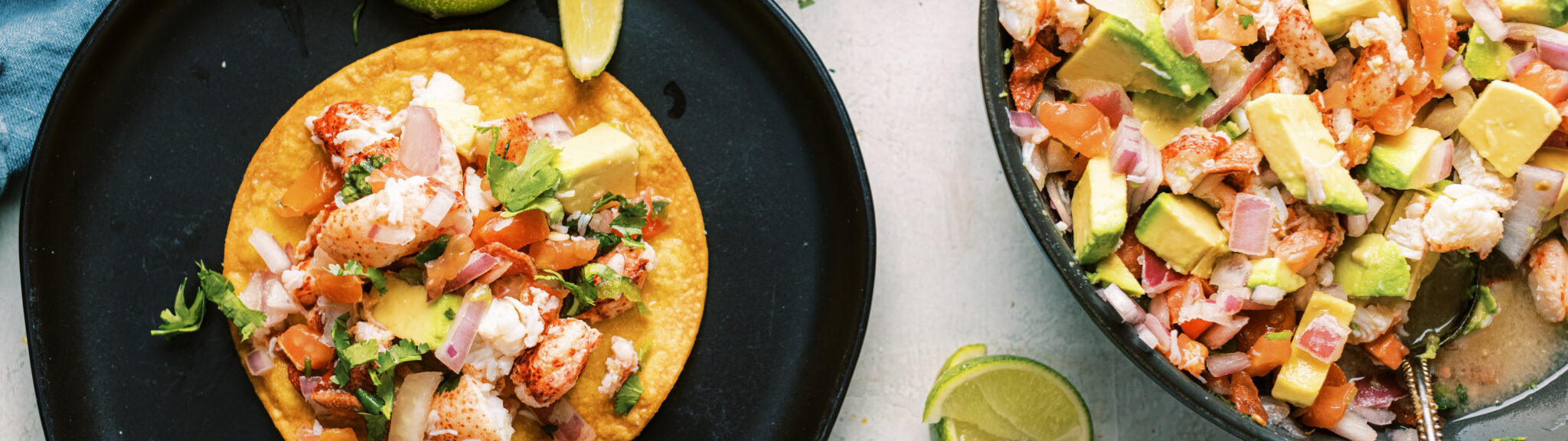 Zesty Lime Maine Lobster Tostada recipe image