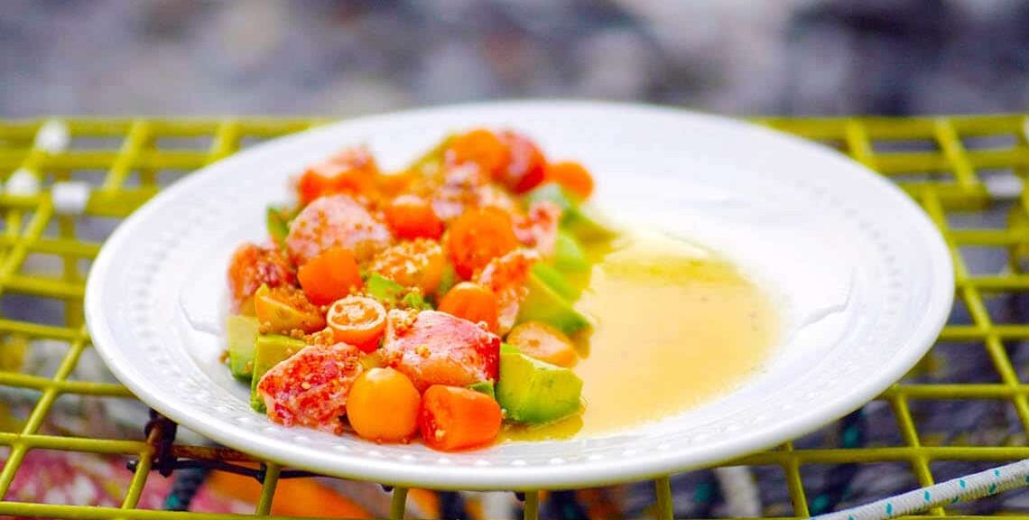 Maine Lobster Piri Piri with Gooseberries, Cucumber and Avocados recipe image