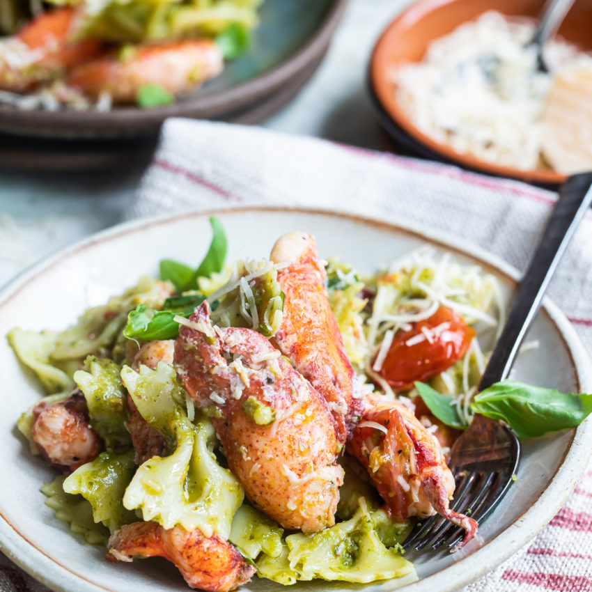 Maine Lobster Pesto Pasta recipe image