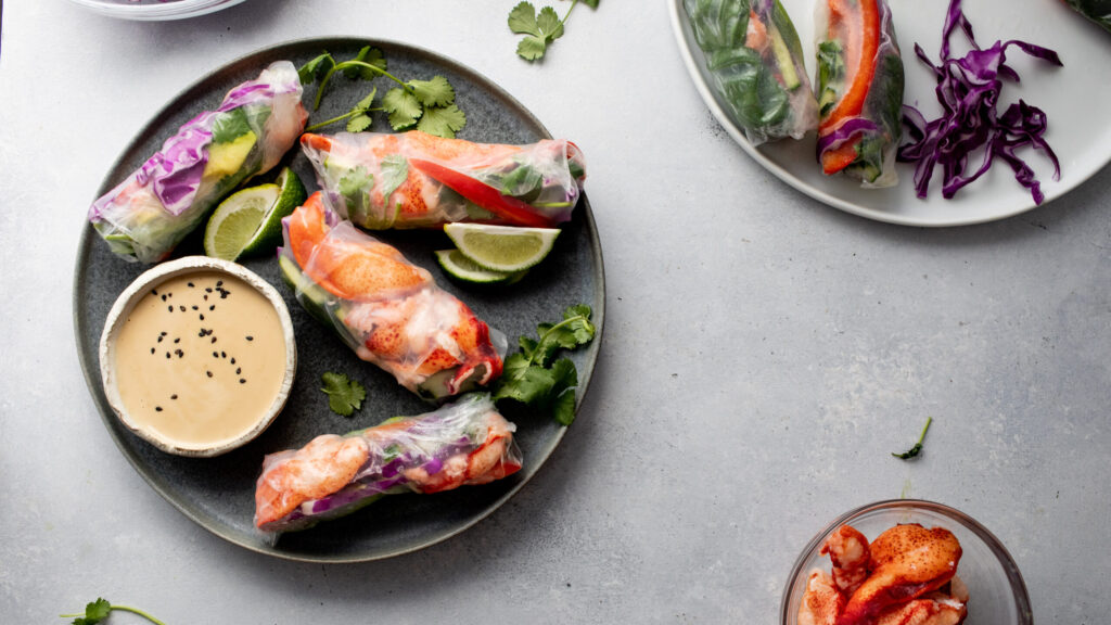 Maine Lobster Summer Rolls recipe image