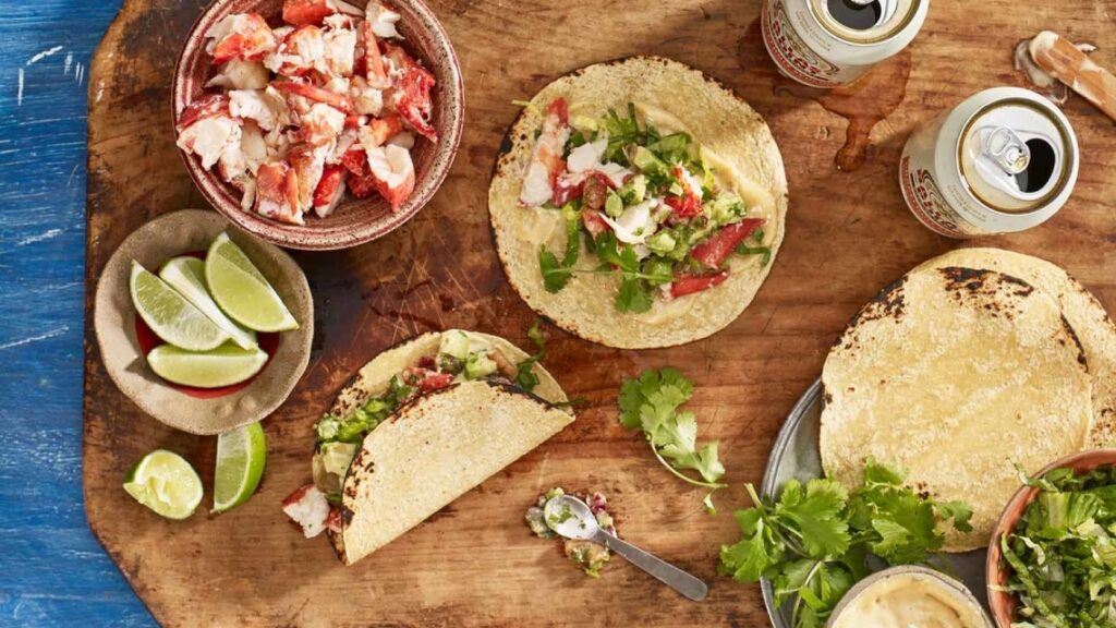 Maine Lobster Tacos with Pico de Gallo and Lemongrass Dressing recipe image