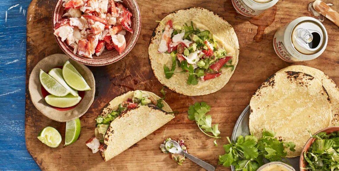 Maine Lobster Tacos with Pico de Gallo and Lemongrass Dressing recipe image