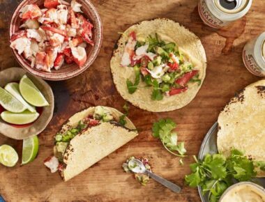 Maine Lobster Tacos with Pico de Gallo and Lemongrass Dressing