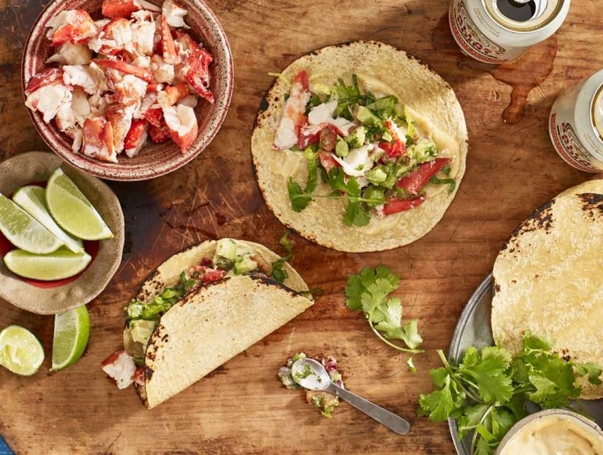 Maine Lobster Tacos with Pico de Gallo and Lemongrass Dressing recipe image