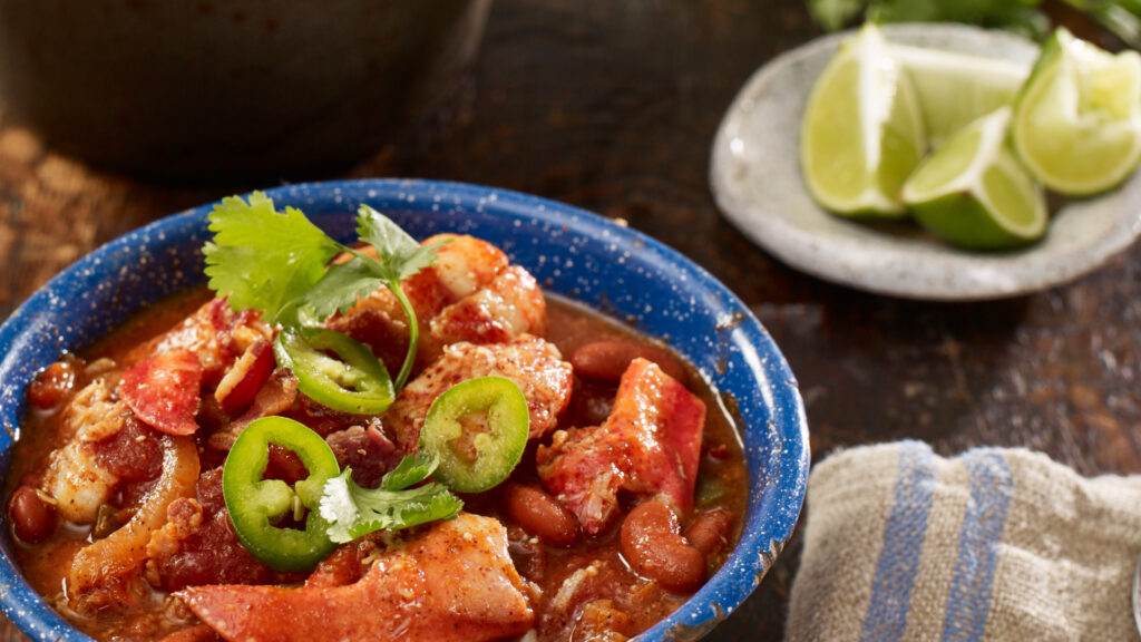 Southwestern Smoked Maine Lobster Chili recipe image