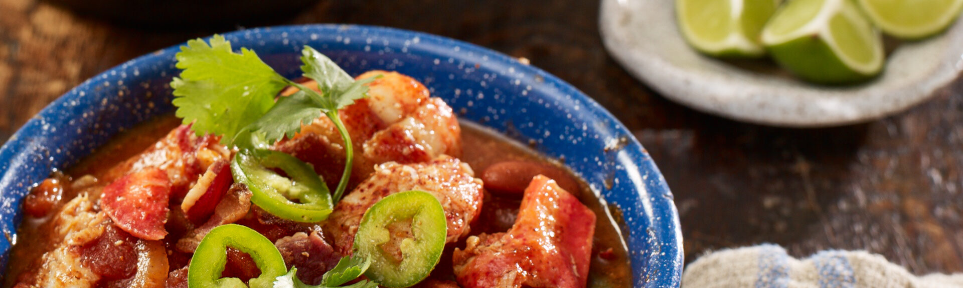 Southwestern Smoked Maine Lobster Chili recipe image