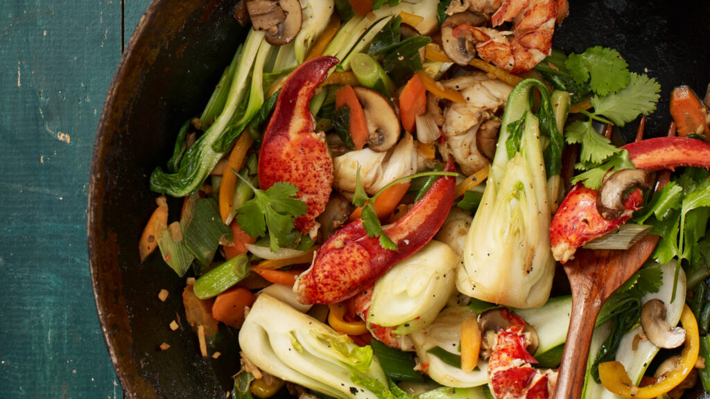 Simple Maine Lobster Stir Fry recipe image