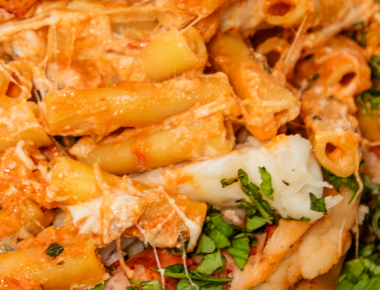 Baked Ziti Alla Vodka With Air-Fried Maine Lobster Tail